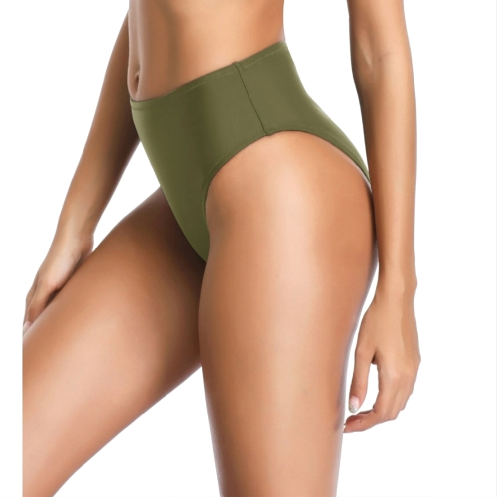 RELLECIGA High Cut High Waisted Bikini Bottom - Medium